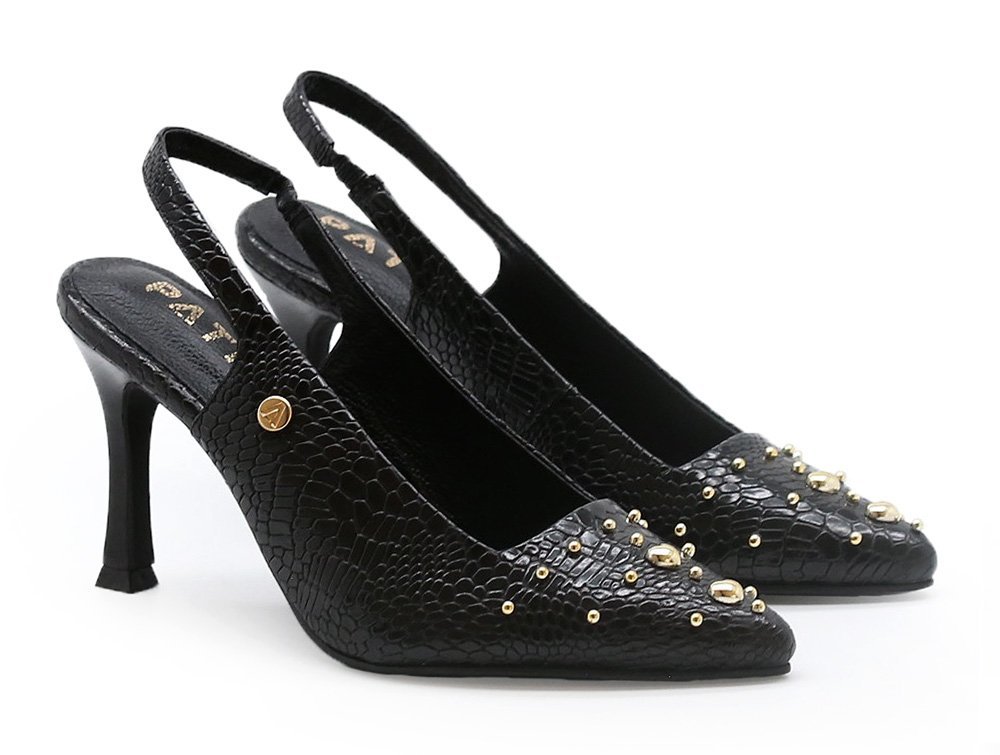 Alternative view of Zapatilla de tacon en cuero