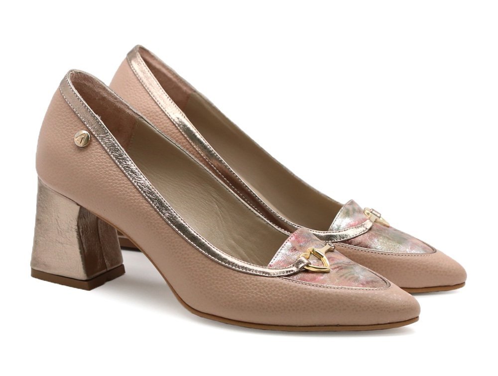 Alternative view of Zapatilla de tacon en cuero fearles