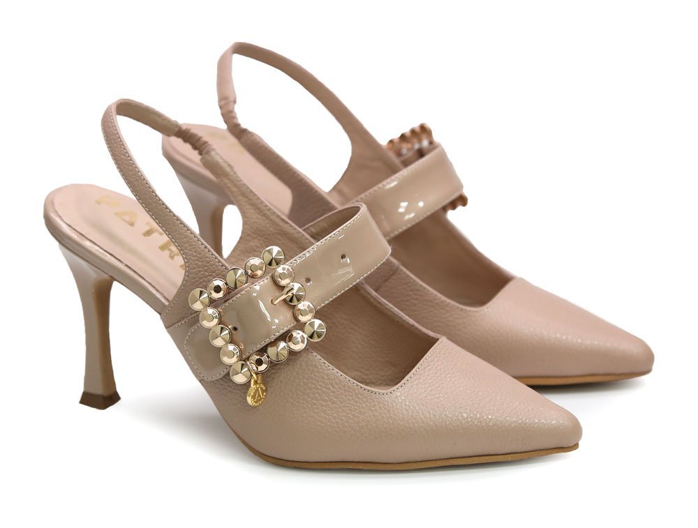 Alternative view of Zapatilla de tacon en cuero fearles