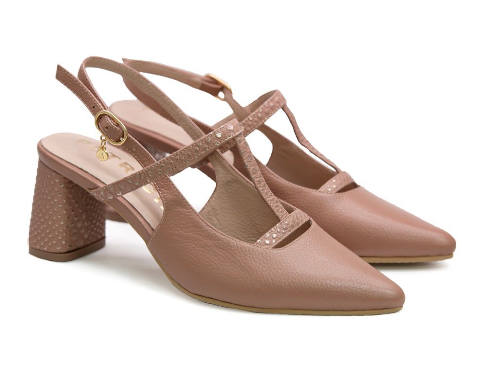 Alternative view of Zapatilla en cuero moca