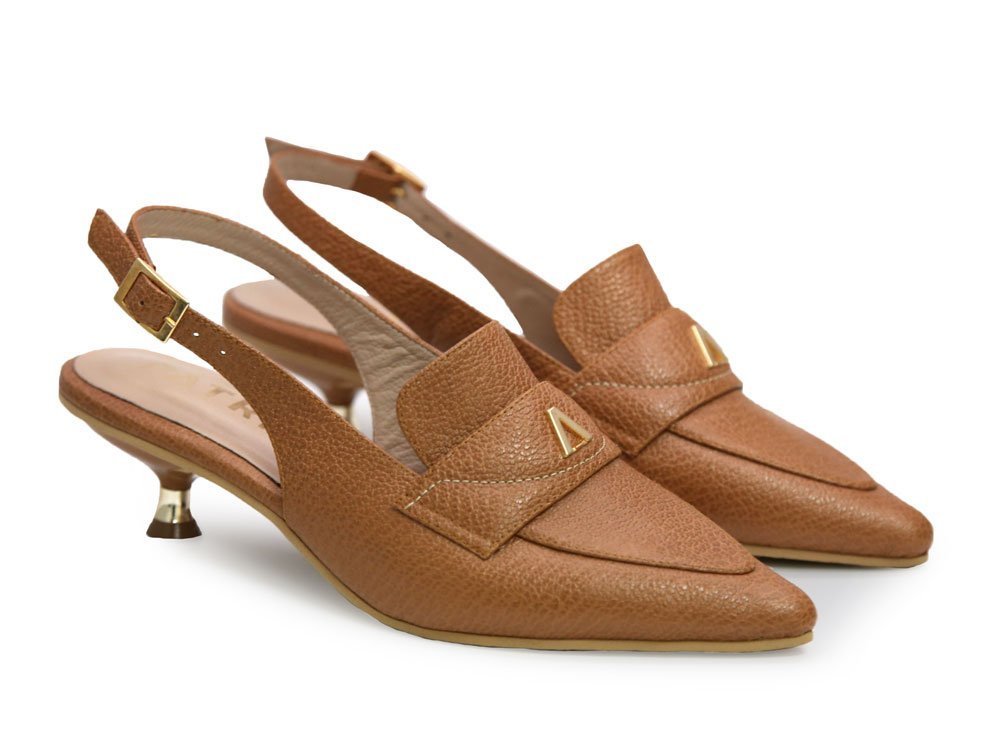 Zapatilla en cuero salvado - Imagen 2