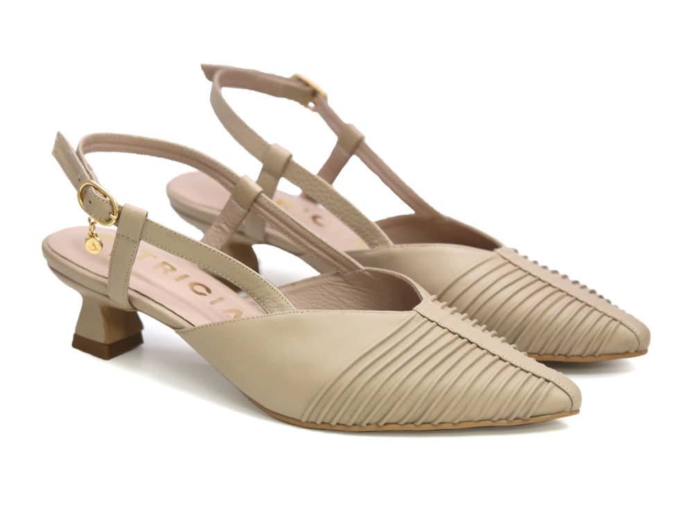 Alternative view of Zapatilla de tacon en cuero nomad