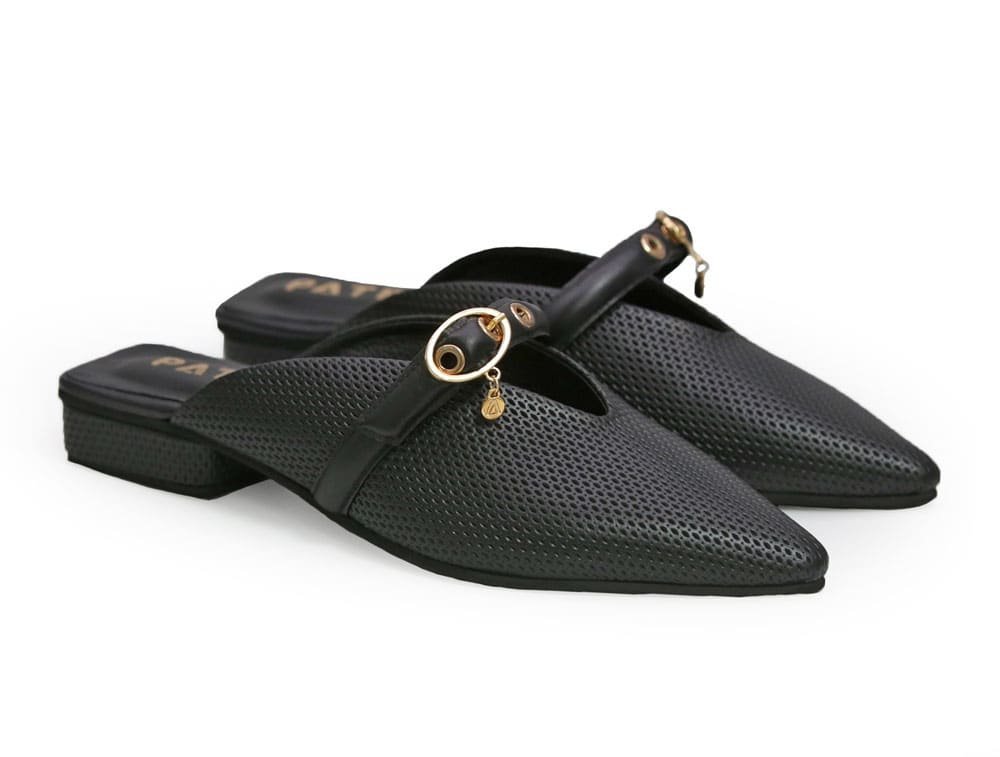 Alternative view of Zueco en cuero negro