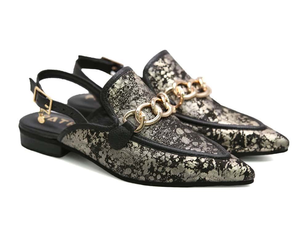 Alternative view of Zueco en cuero negro