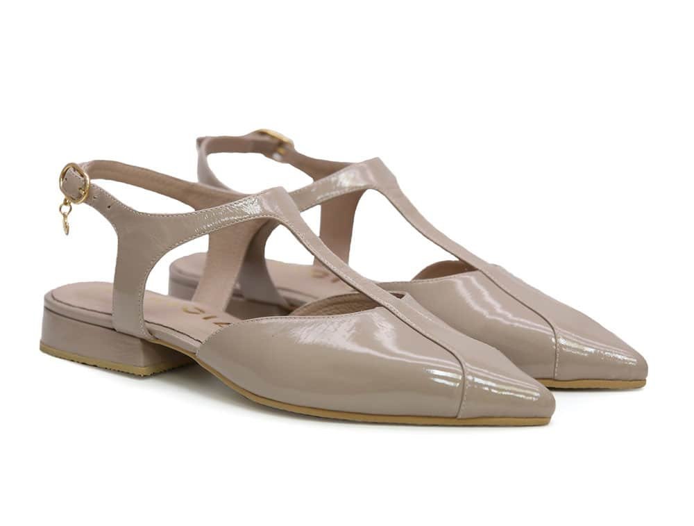 Alternative view of Baleta en cuero nude