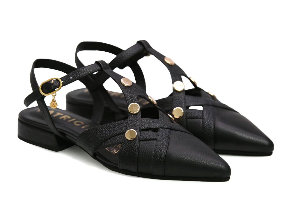 Baleta en cuero negro - Image 3