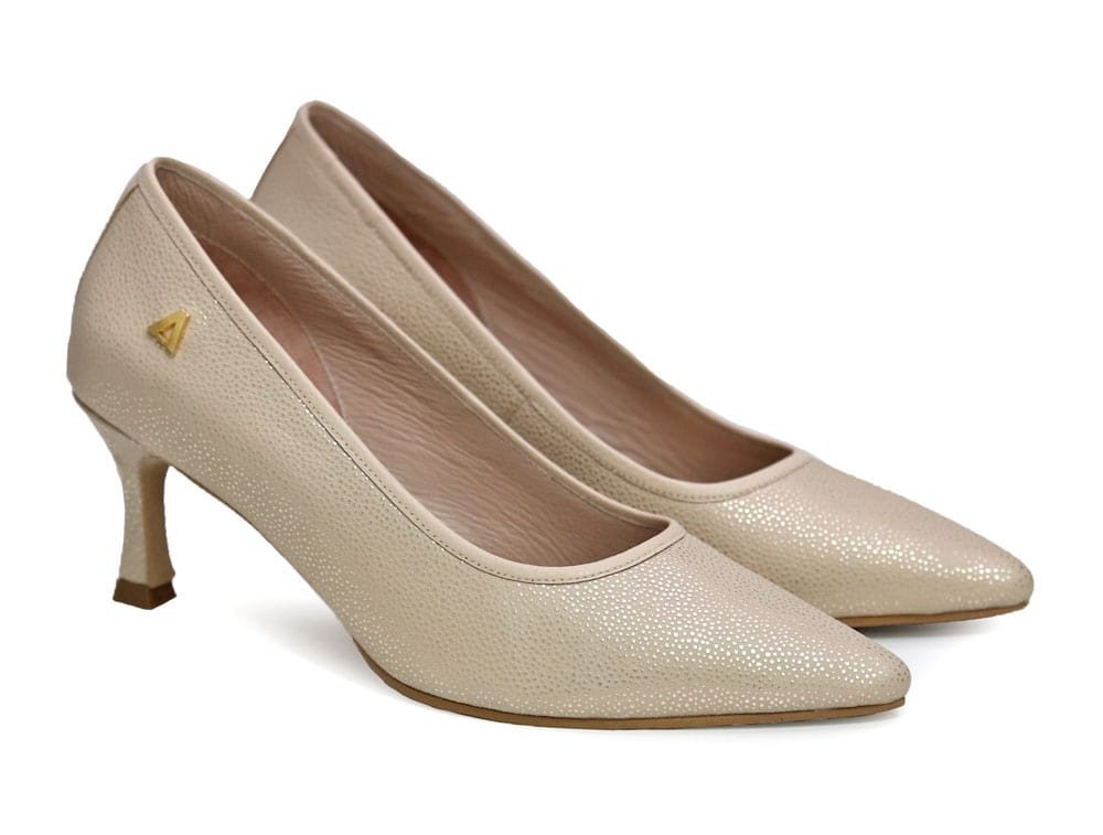 Alternative view of Zapatilla de tacon en cuero sabia