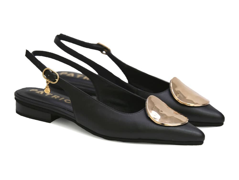 Alternative view of Baleta en cuero negro