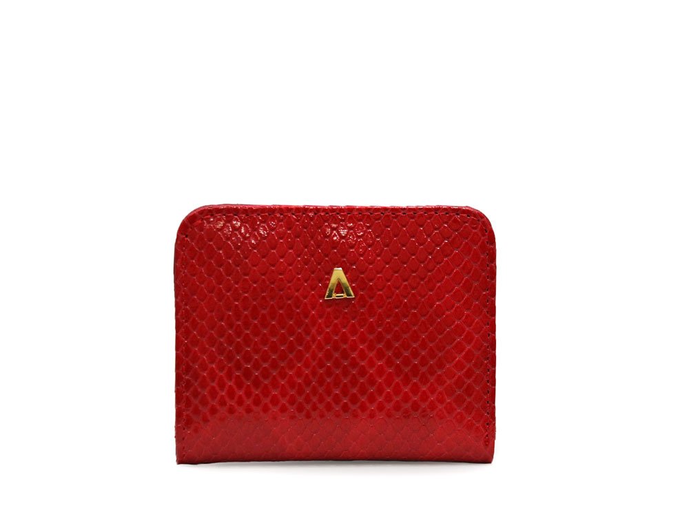 Billetera en cuero rojo