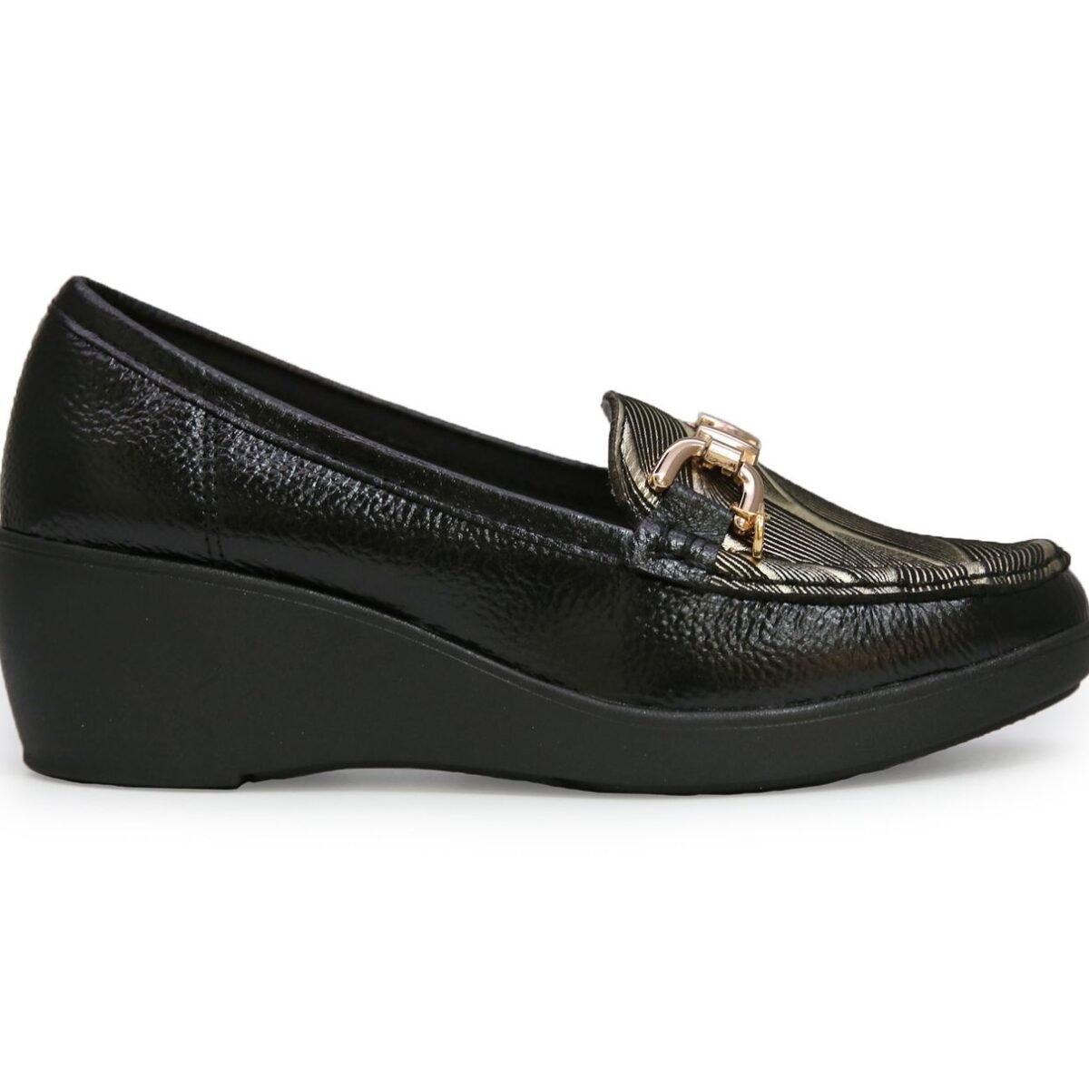 Mocasín en cuero negro