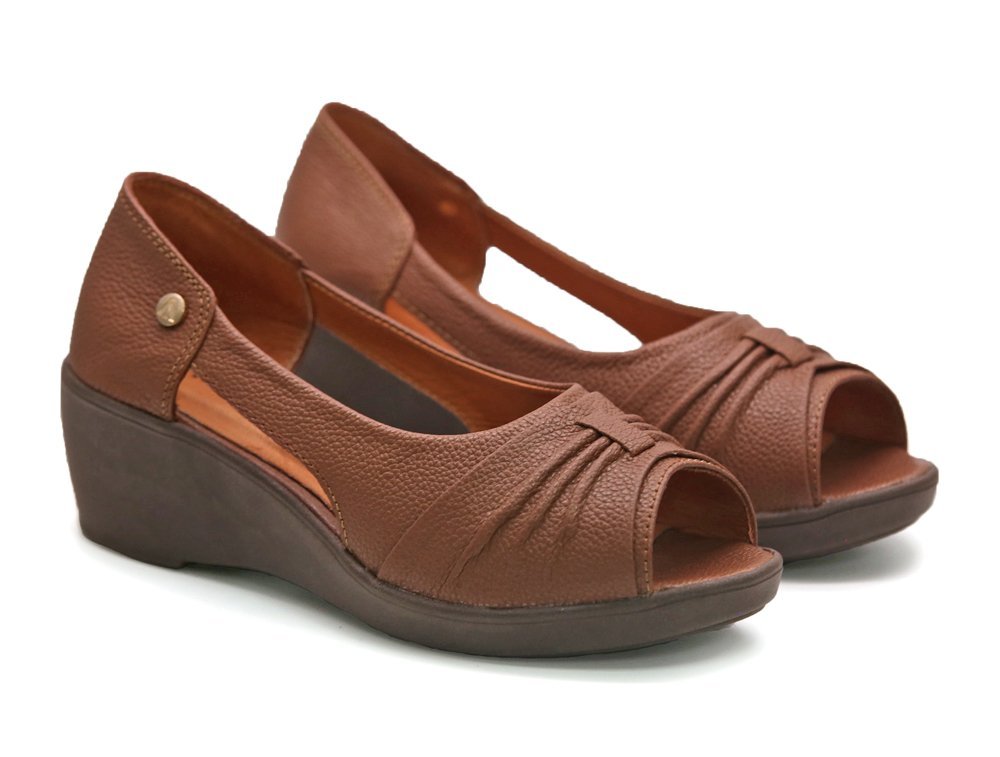 Alternative view of Sandalia en cuero coñac