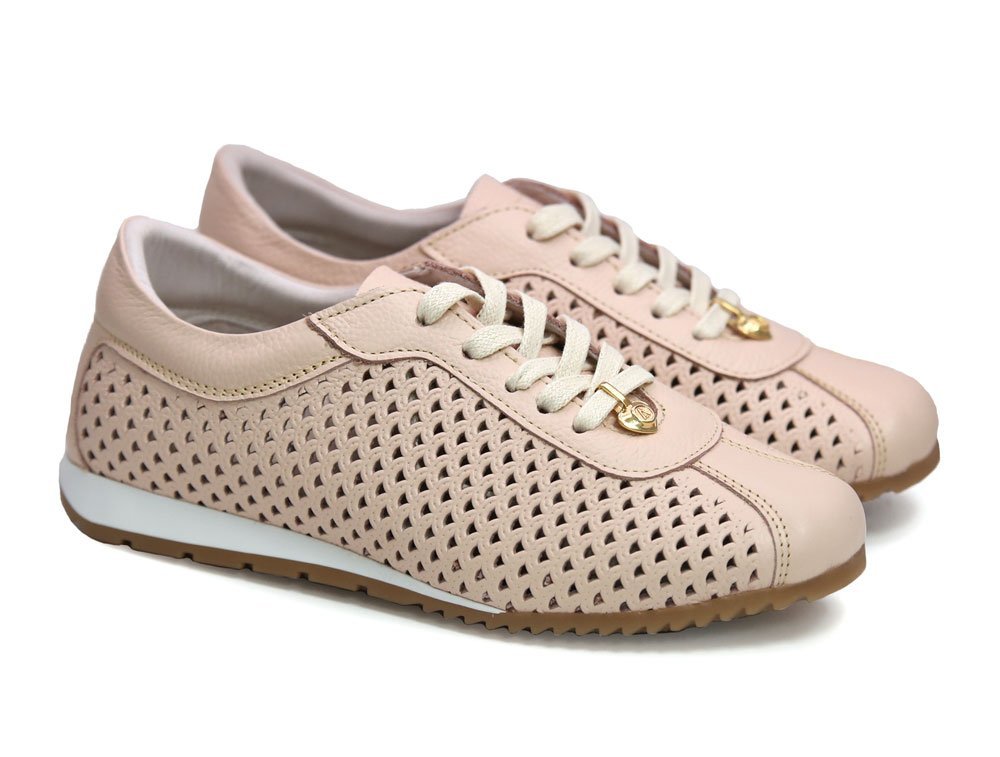 Alternative view of Tenis en cuero nude