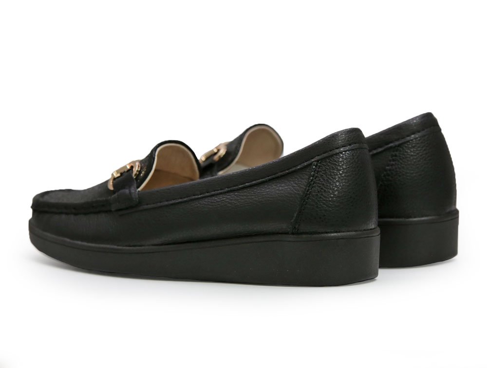 Mocasin en cuero negro - Image 3