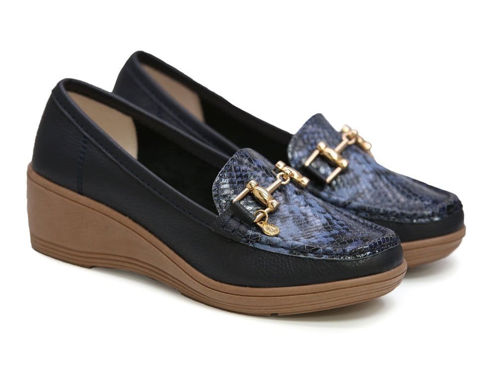 Mocasín en cuero azul - Image 2