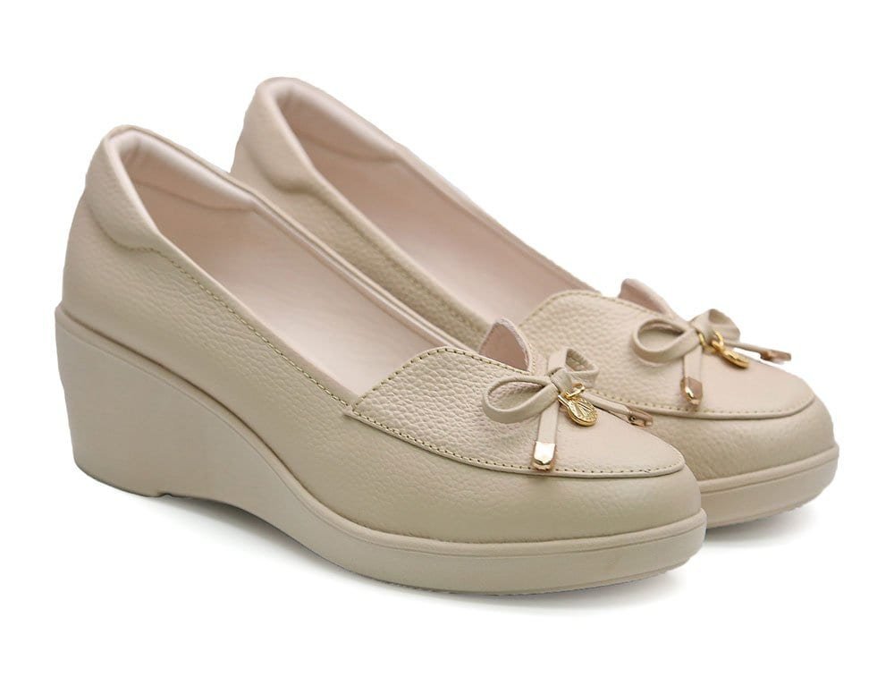 Alternative view of Mocasín en cuero beige