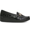 Mocasín en cuero negro