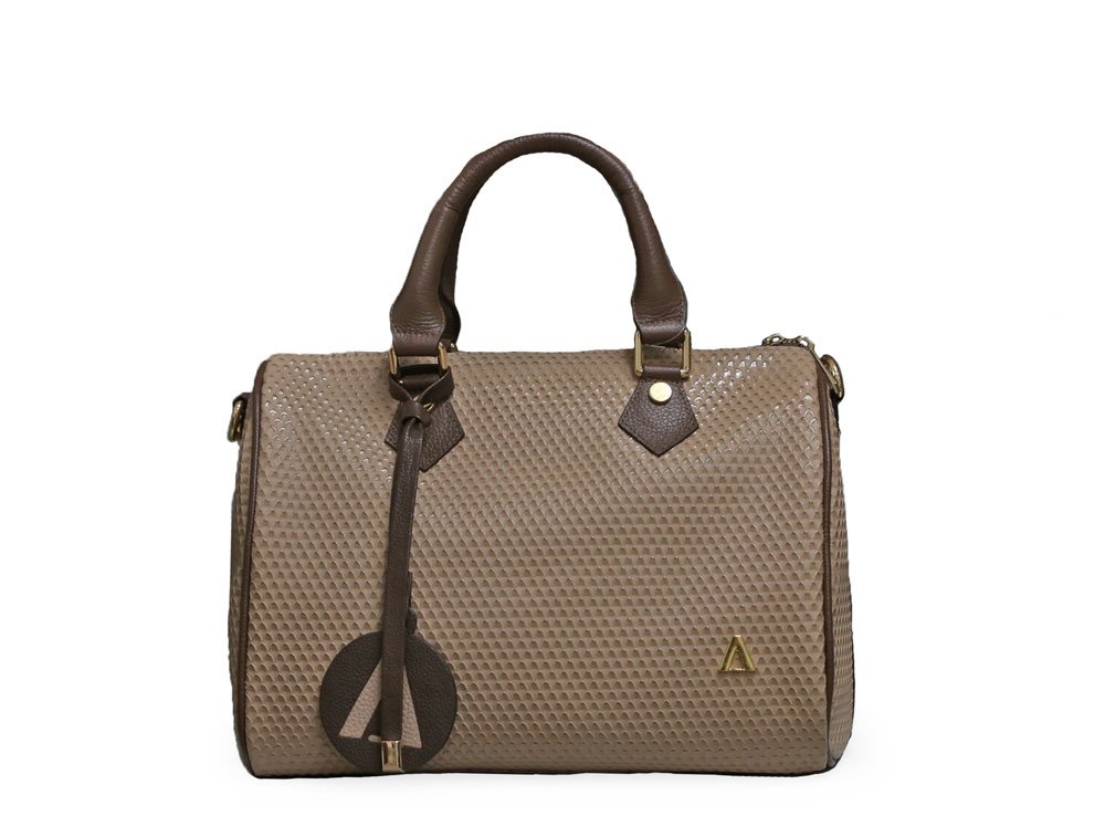 Bolso en cuero capuchino