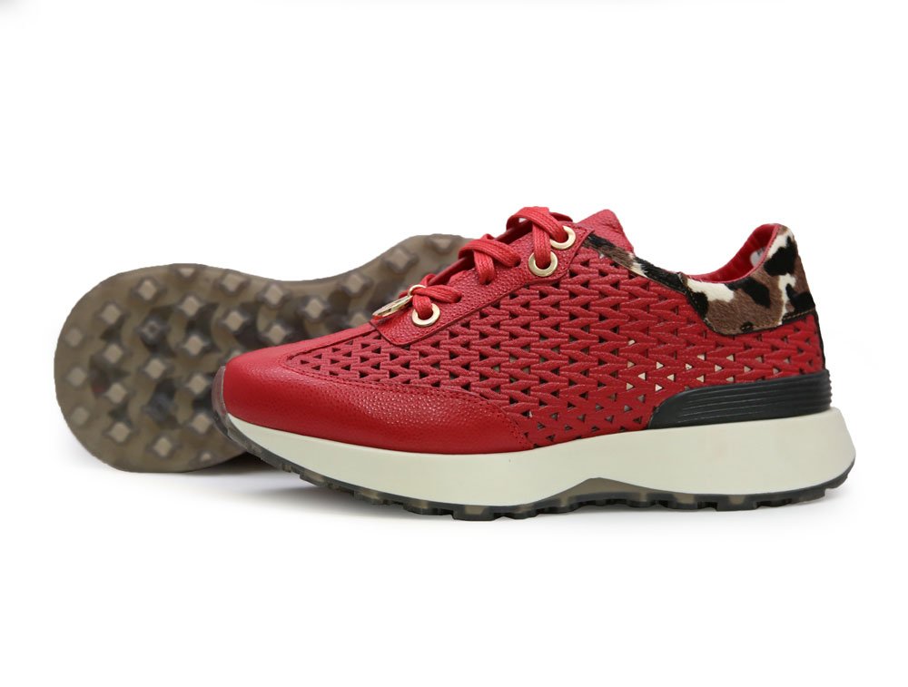 Tenis en cuero rojo - Imagen 3