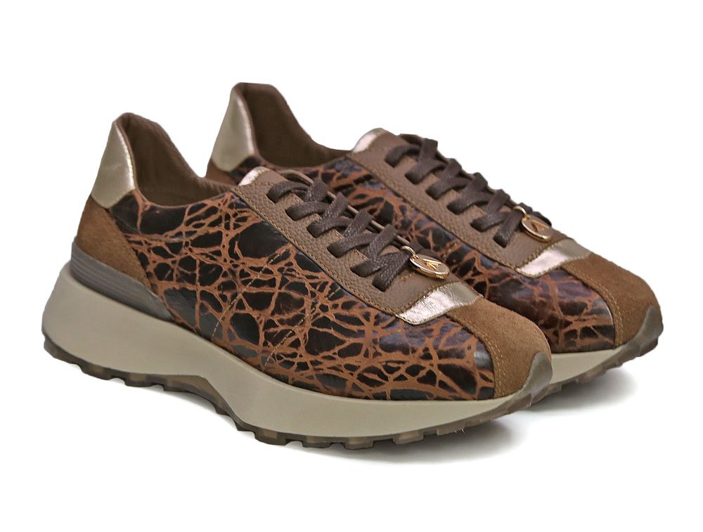 Alternative view of Tenis en cuero pecan