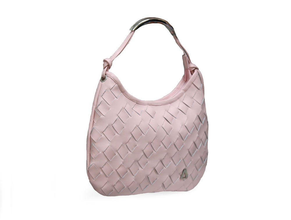 Alternative view of Bolso en cuero rosa