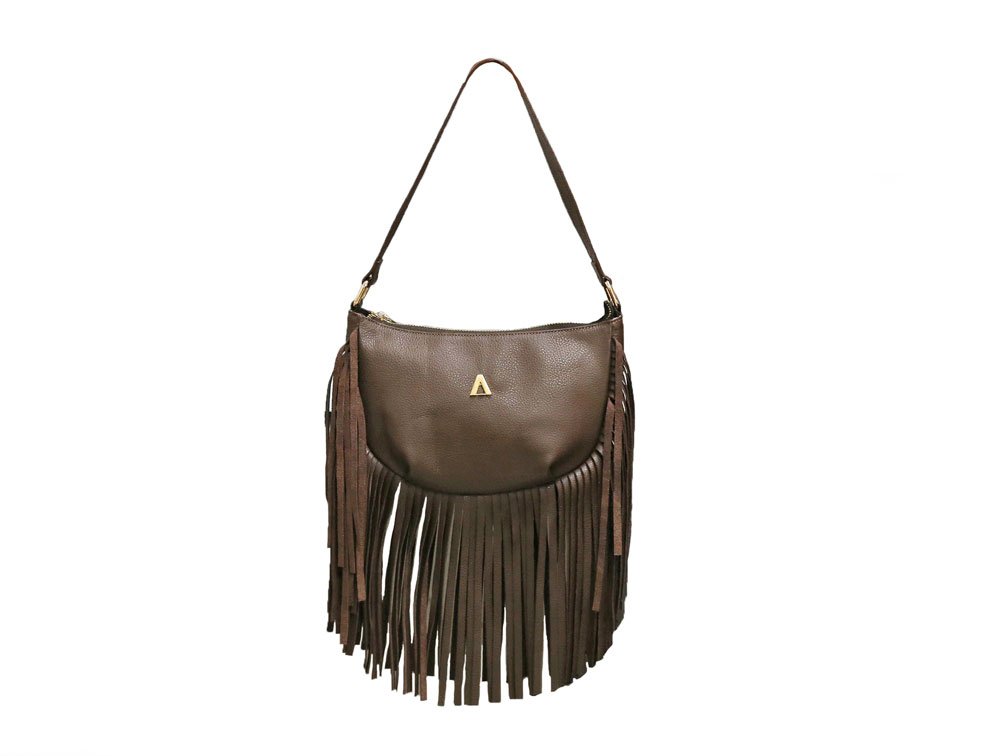 Bolso en cuero castor
