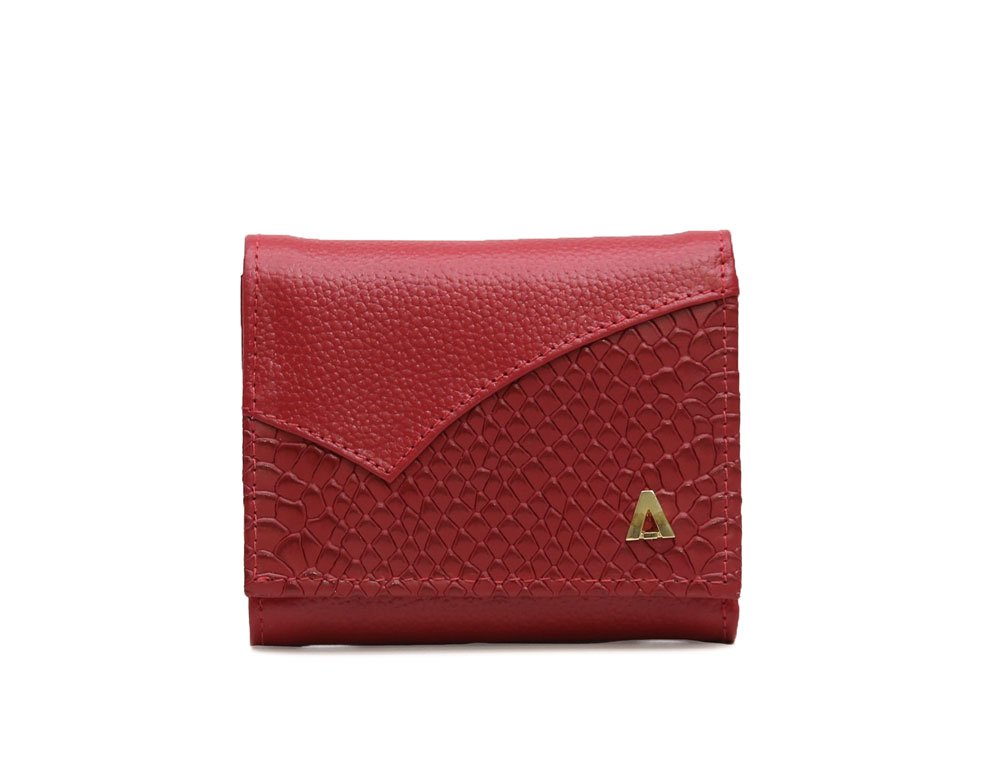 Billetera en cuero rojo