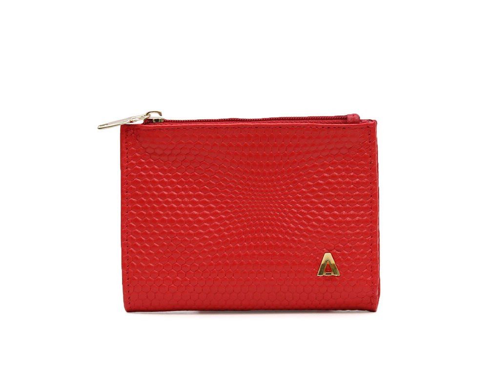 Billetera en cuero rojo