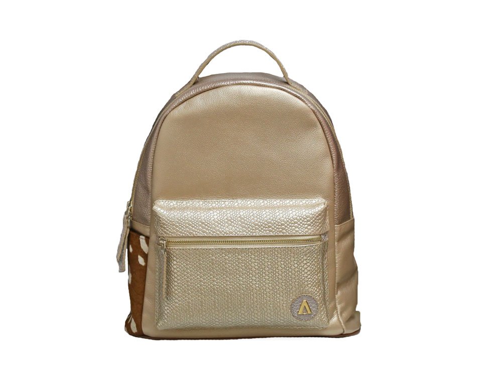 Bolso en cuero oro