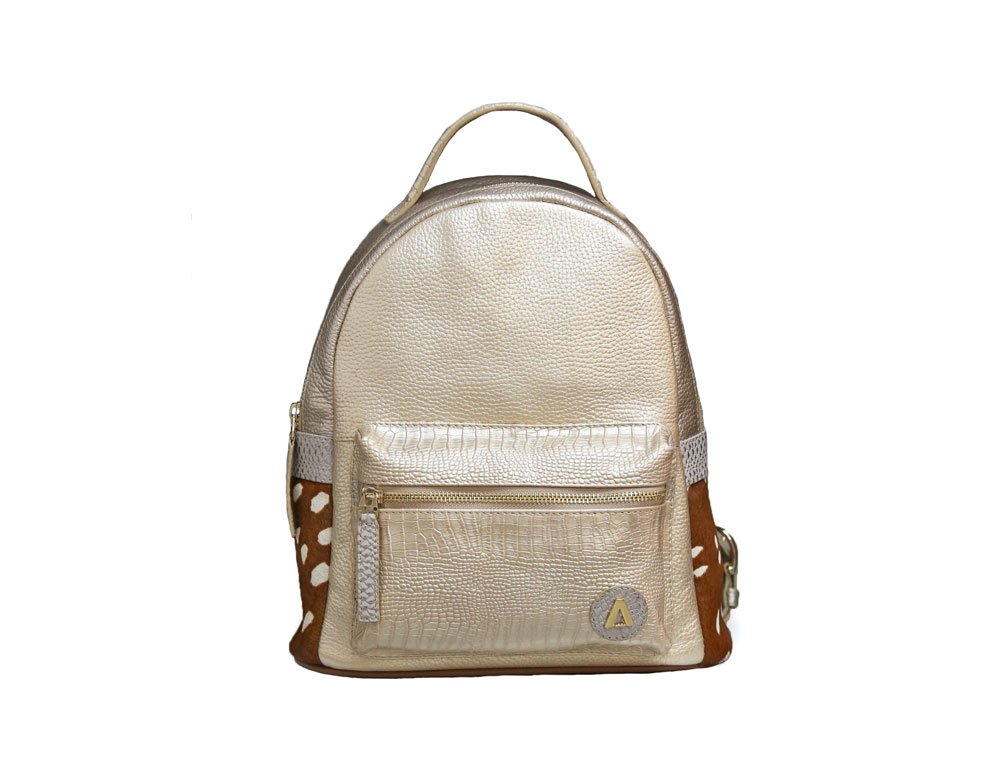 Bolso en cuero oro