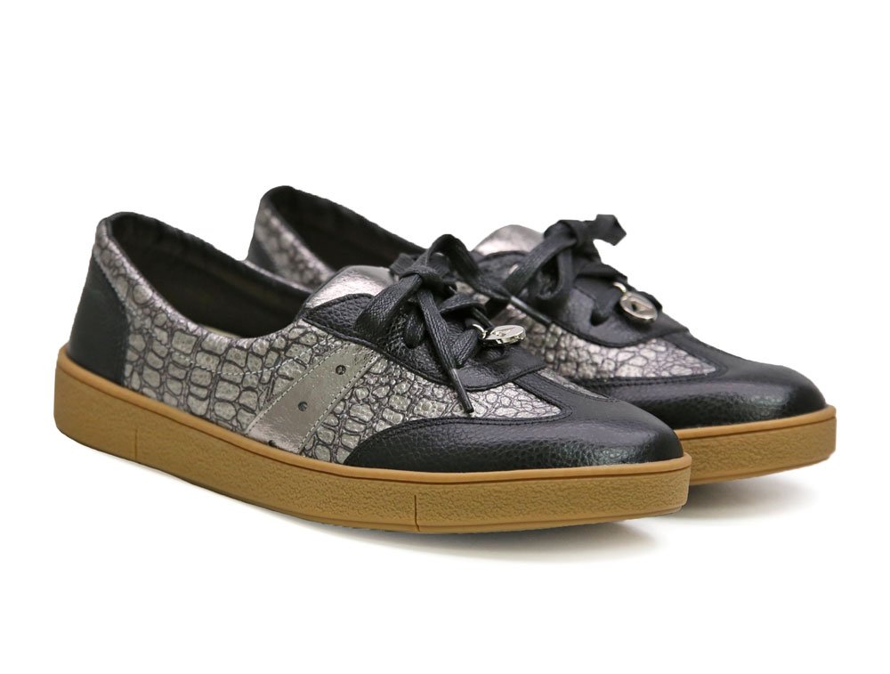 Alternative view of Tenis en cuero negro