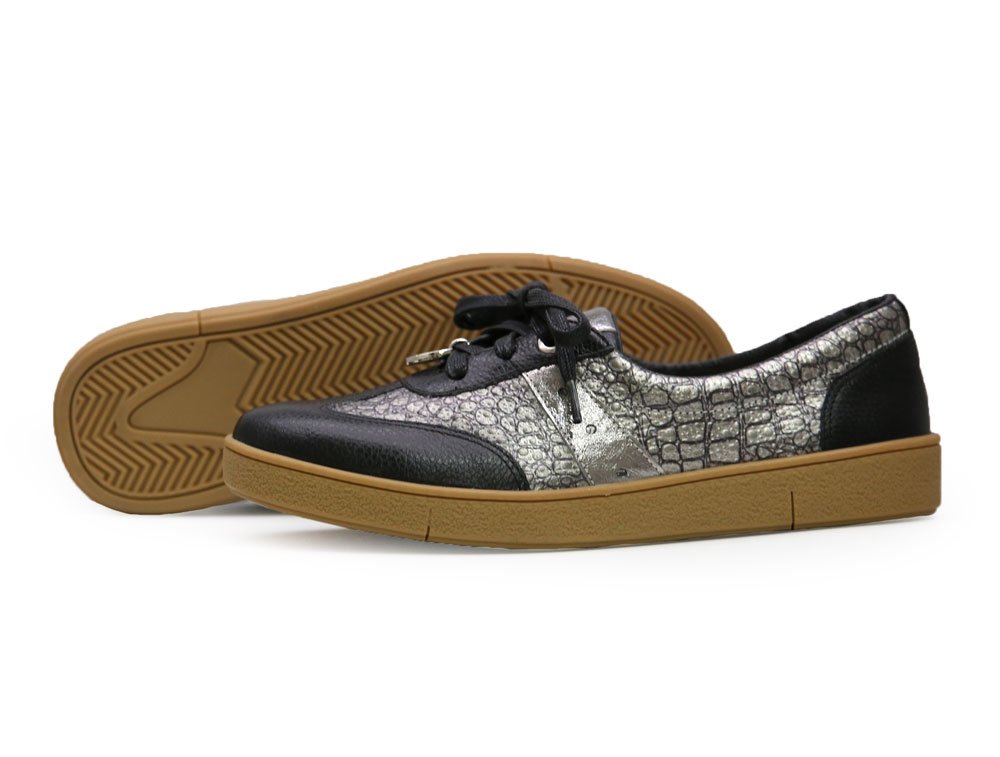 Tenis en cuero negro - Imagen 3