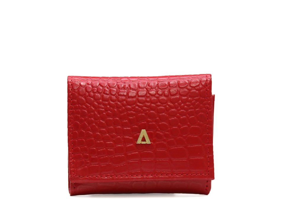 Billetera en cuero rojo