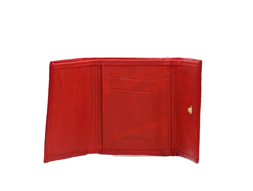 Alternative view of Billetera en cuero rojo