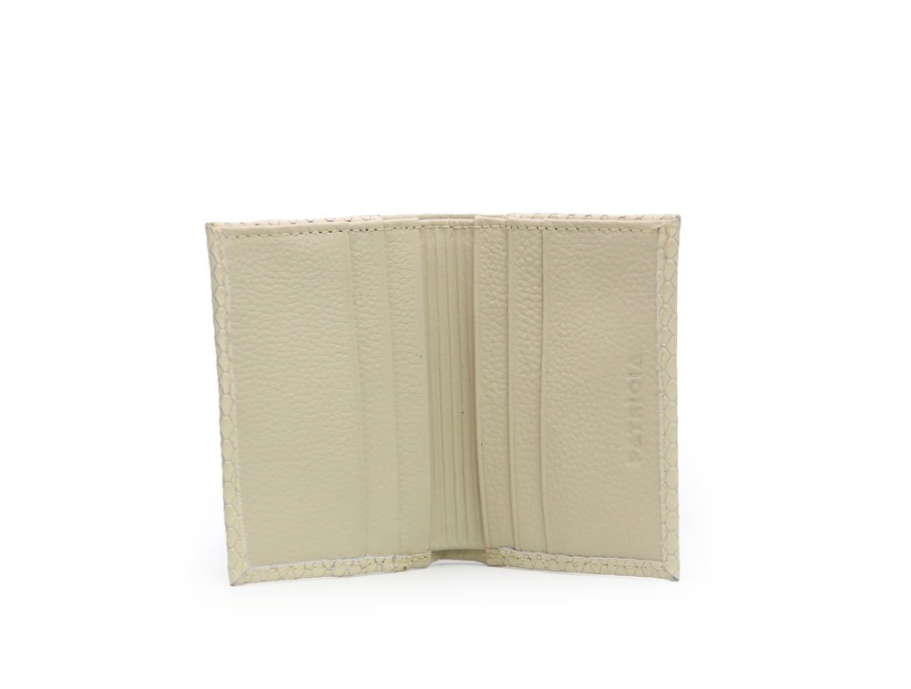 Alternative view of Tarjetero en cuero beige