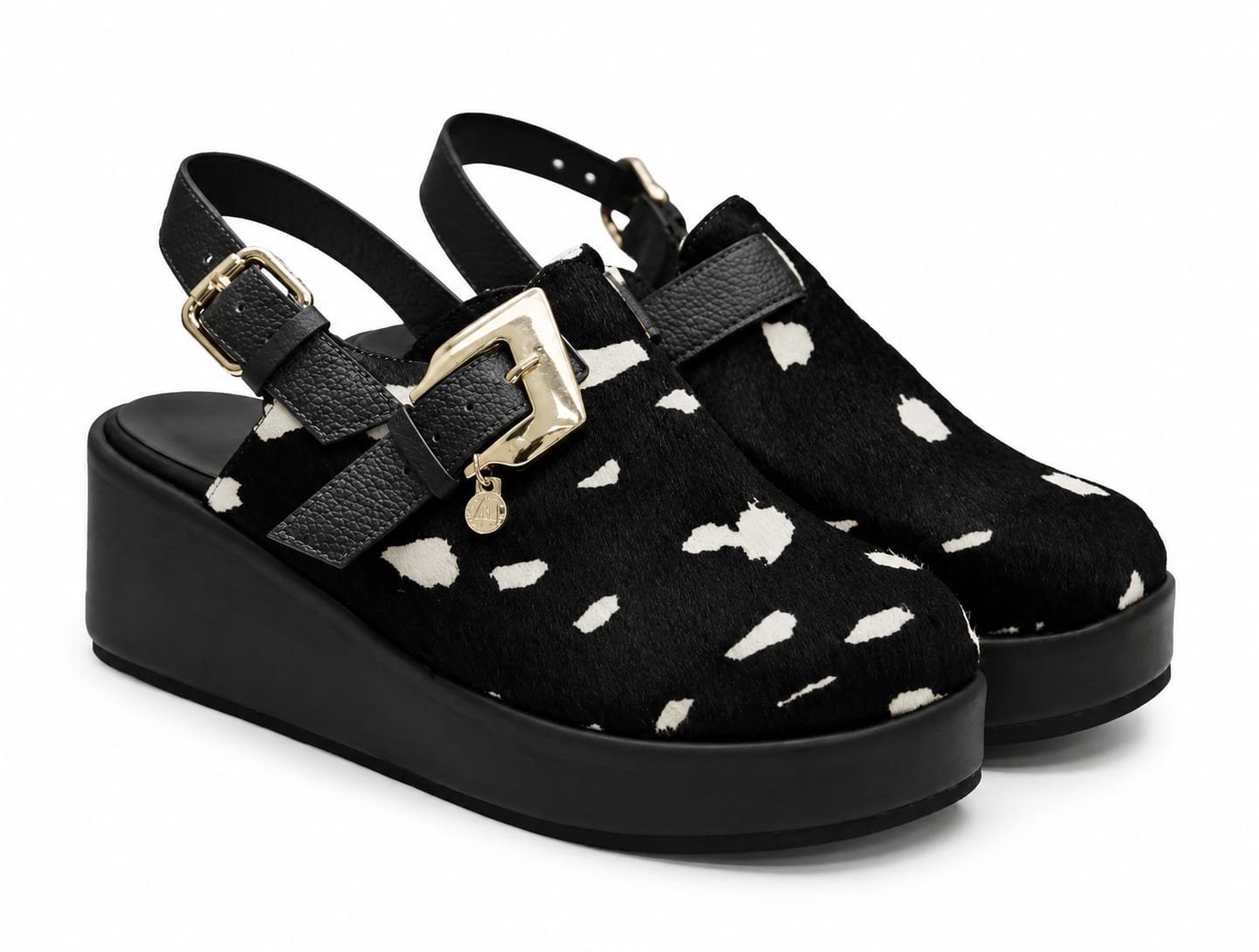 Zueco en cuero negro - Imagen 2