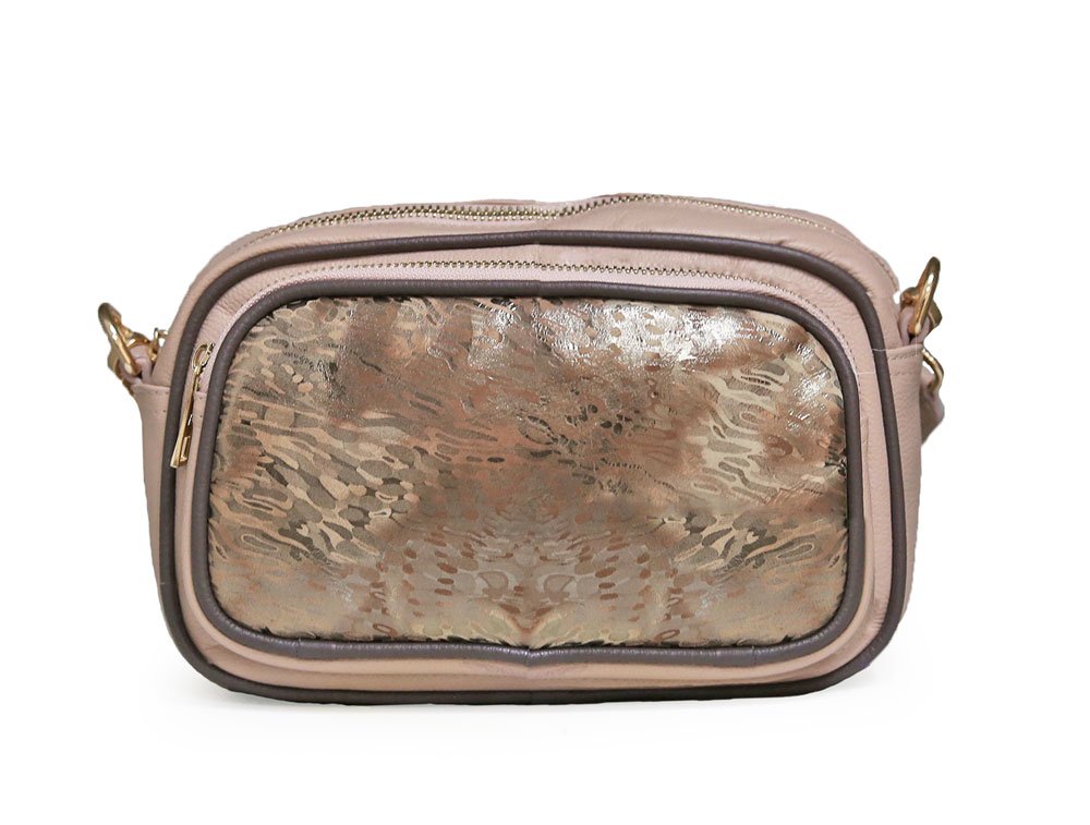 Bolso en cuero nude