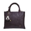 Bolso en cuero ciruela