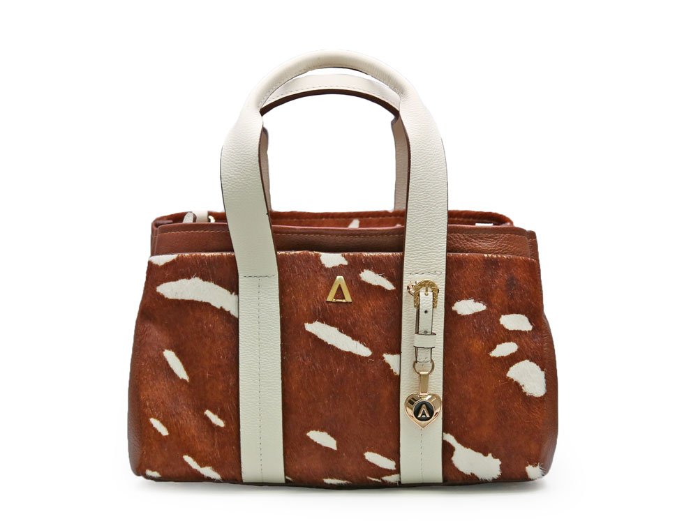 Bolso en cuero miel