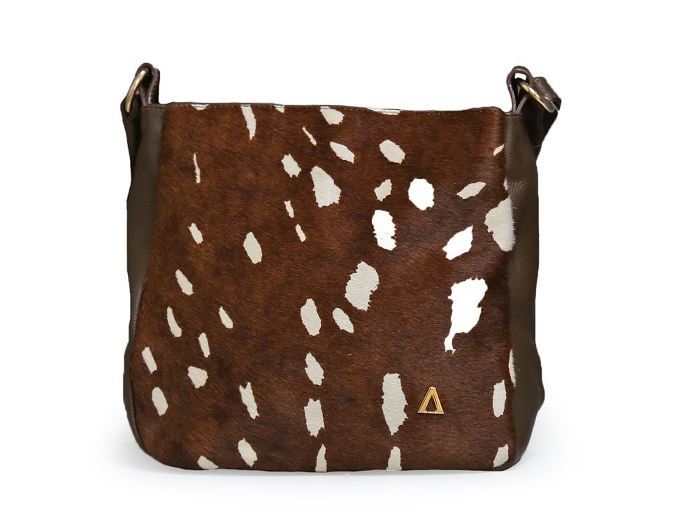 Bolso en cuero miel