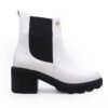 Botin en cuero blanco