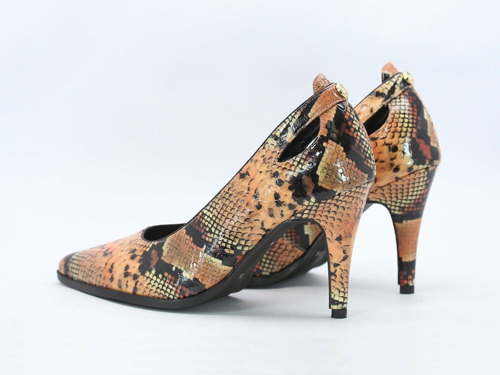 Zapatilla de tacón en cuero class - Imagen 3