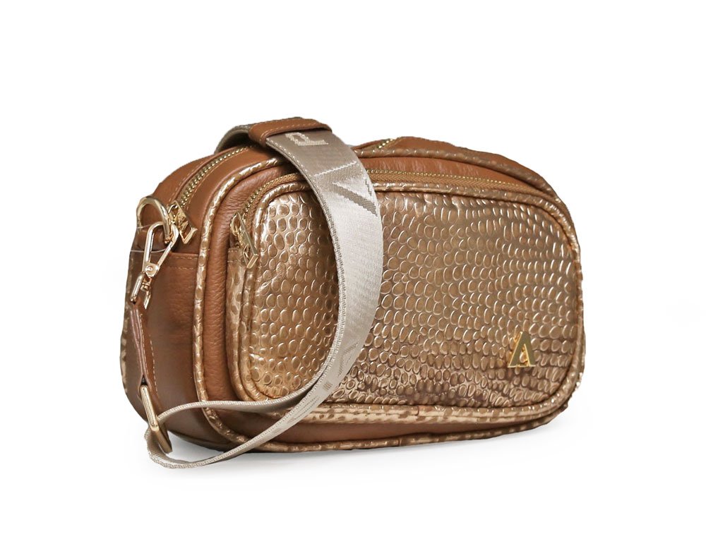 Alternative view of Bolso en cuero miel