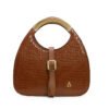 Bolso en cuero caramelo