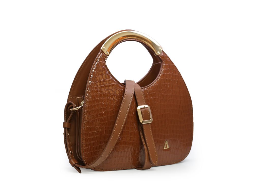 Bolso en cuero caramelo - Imagen 2