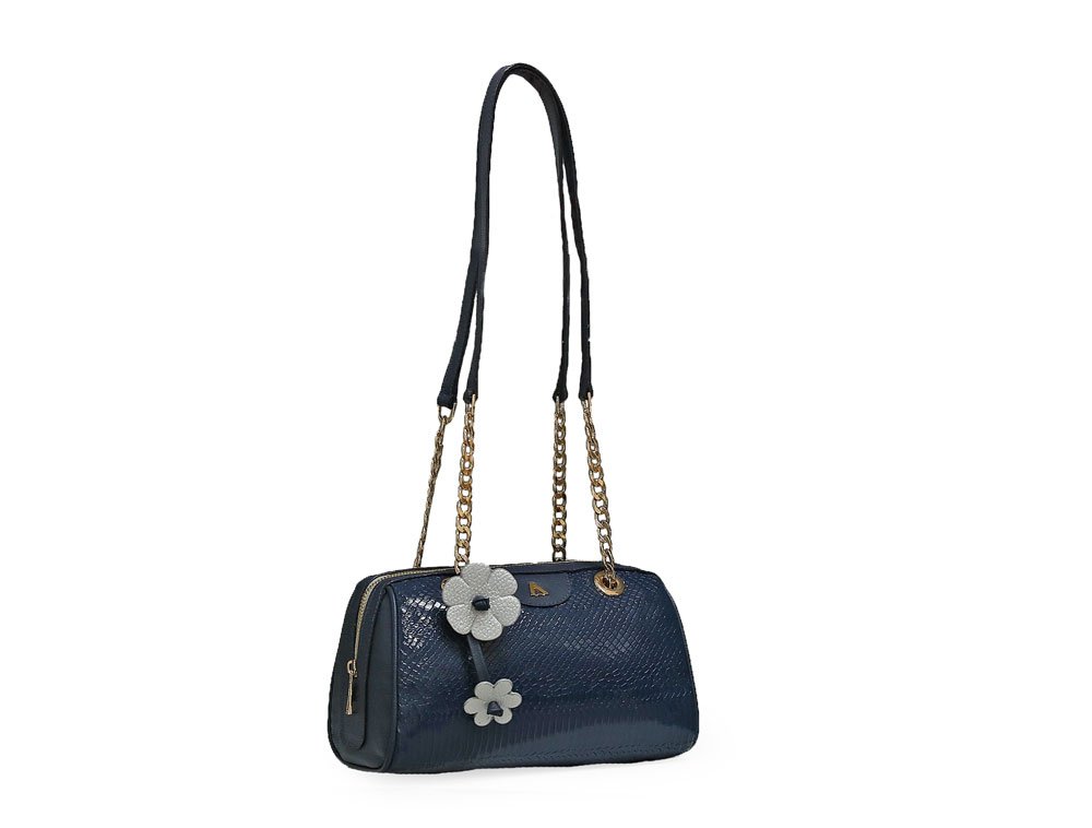 Alternative view of Bolso en cuero azul