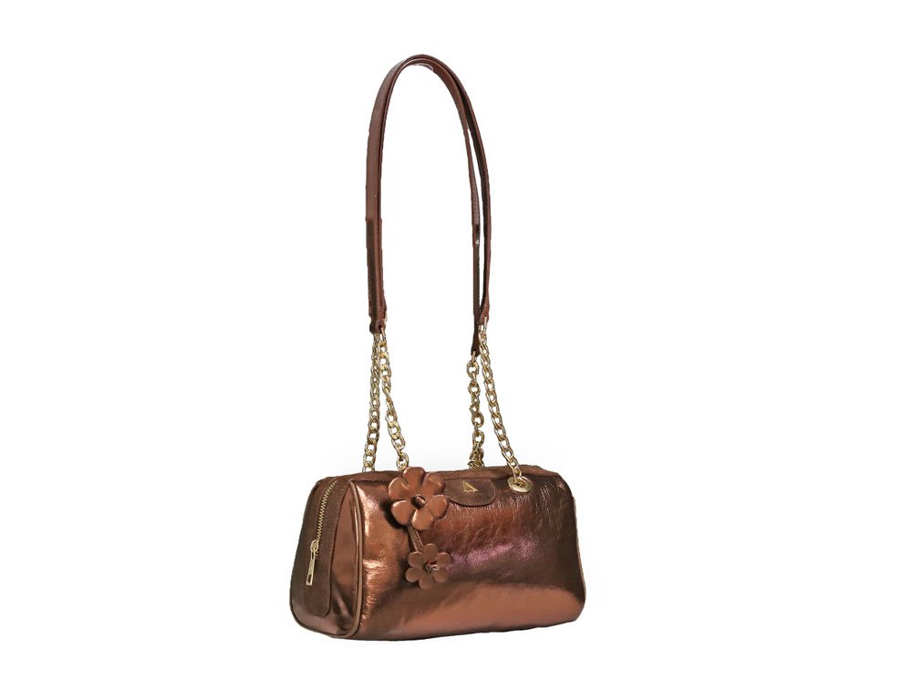 Alternative view of Bolso en cuero bronce