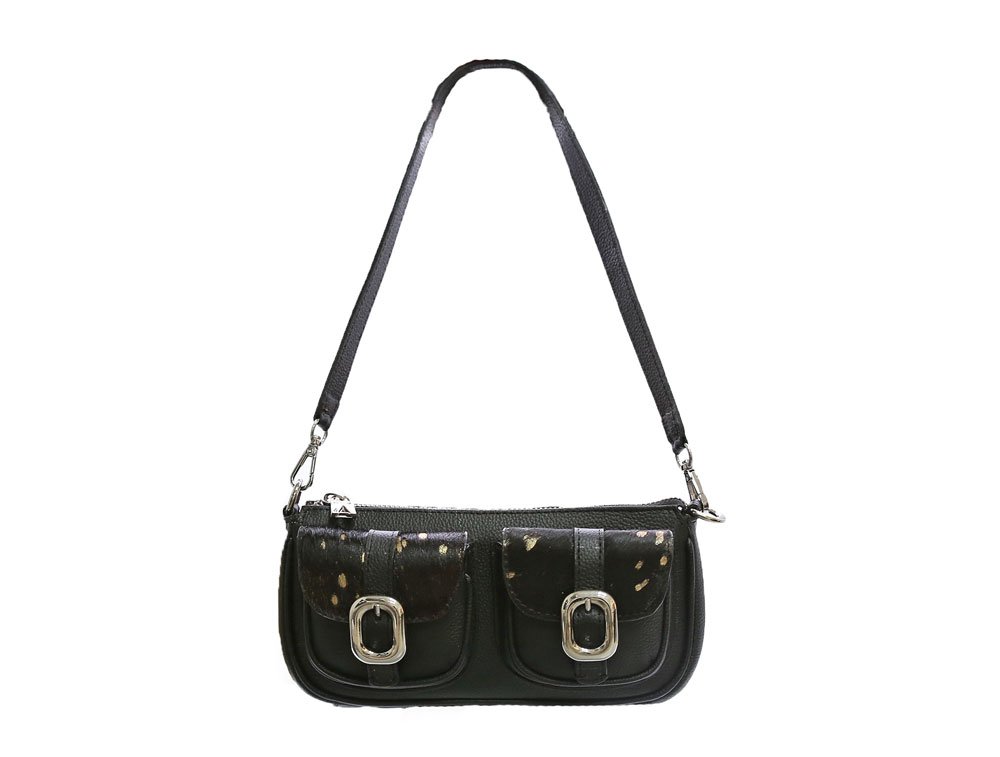 Bolso en cuero negro
