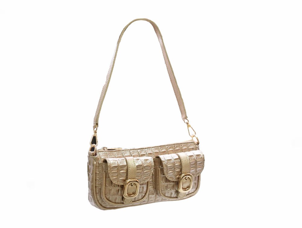 Alternative view of Bolso en cuero oro