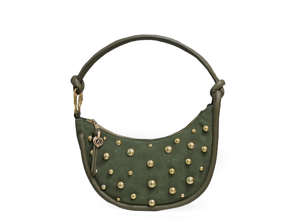 Bolso en cuero verde