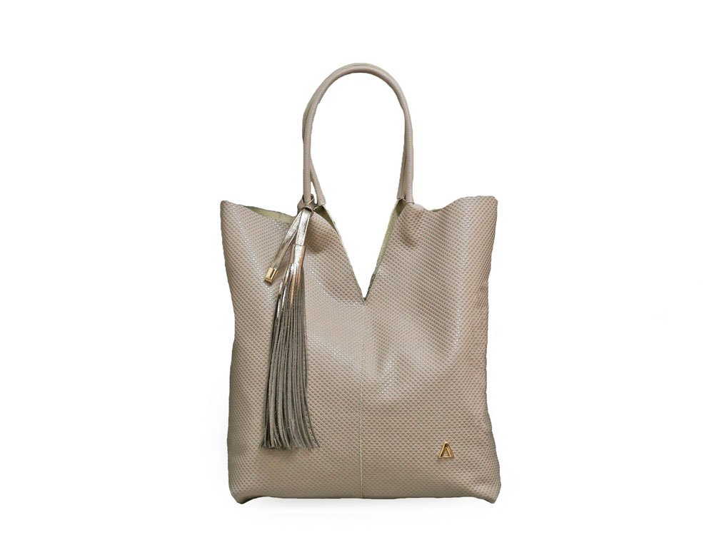 Bolso en cuero mocca